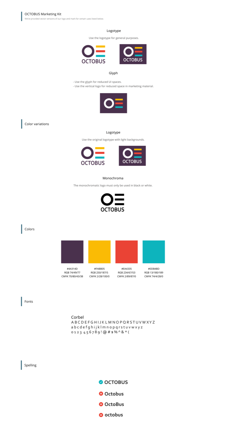 OCTOBUS marketing kit overview
